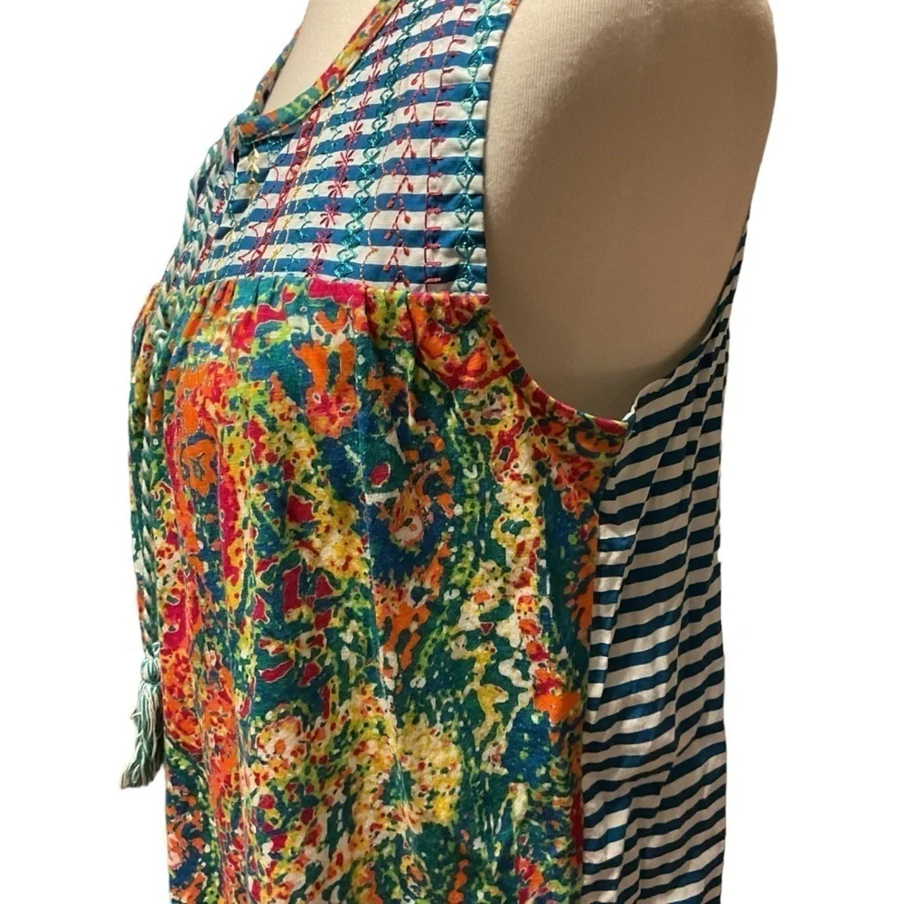 Westbound | Tops | Westbound Multicolor Striped Tank Top With Tie ...